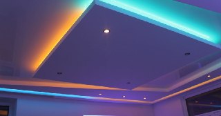 Натяжной потолок с подсветкой Усть-Кут, цена от 2090 руб.